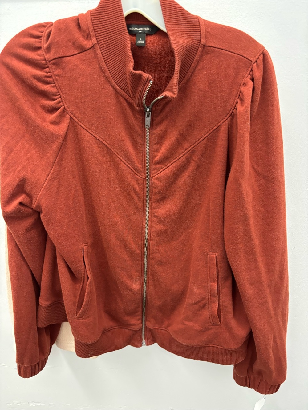 Banana Republic Women's Zip-Front Bomber Jacket in Rust